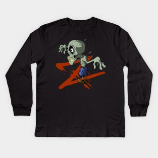 zombie halloween Kids Long Sleeve T-Shirt